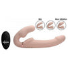 Evoke Ergo Fit Inflatable & Vibrating Strapless Strap-On - Model EK-10X, Beige - Pleasure for All Genders, Intense Stimulation for Vaginal and P-Spot - Adult Naughty Store