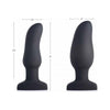 Swell Plug - 10X Inflatable Vibrating Curved Silicone Anal Plug - Model XYZ123 - Unisex - Anal Pleasure - Black - Adult Naughty Store