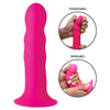 Introducing the Silexpan Silicone Squeeze-It Squeezable Wavy Dildo - Model X2: The Ultimate Pink Pleasure