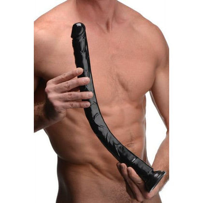 Introducing the Hosed Realistic 19 Inches Anal Dildo Black - The Ultimate Pleasure Experience for Adventurous Souls!