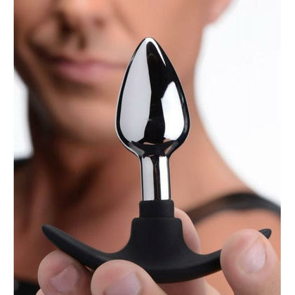 Dark Invader Aluminum, Silicone Anal Plug Small - Intense Pleasure for All Genders - Model DIA-SPS - Jet Black - Adult Naughty Store