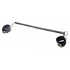 Elegance Collection Leather Wrapped Spreader Bar With Cuffs - Model XJ-2000 - Unisex - Full Body Restraint and Pleasure - Black - Adult Naughty Store