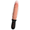 Velvet Pleasures 8x Auto Pounder Vibrating and Thrusting Dildo with Handle - Beige - Adult Naughty Store