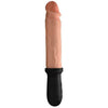 Velvet Pleasures 8x Auto Pounder Vibrating and Thrusting Dildo with Handle - Beige - Adult Naughty Store