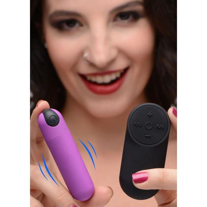 Bang Vibrating Bullet With Remote Control - Model BV-RC-001 - Powerful Purple Pleasure Toy for All Genders - Adult Naughty Store