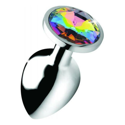 Prism Pleasure Rainbow Gem Anal Plug - Large, Model PRA-1001, Unisex, Intense Anal Stimulation, Multi-Colored - Adult Naughty Store