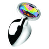 Prism Pleasure Rainbow Gem Anal Plug - Large, Model PRA-1001, Unisex, Intense Anal Stimulation, Multi-Colored - Adult Naughty Store