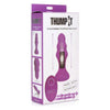 Silicone Anal Plug - 7x Slim Ribbed Thumping - Model XYZ - Unisex - Backdoor Pleasure - Purple - Adult Naughty Store