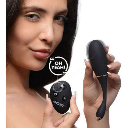 Whisperz V10X-01 Voice Activated 10x Vibrating Egg - Unisex Pleasure Toy for Intimate Stimulation - Black - Adult Naughty Store