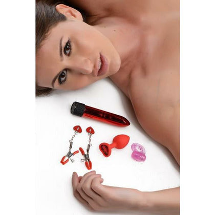 Passion Heart Kit - PHK-2021 Ultimate Pleasure Set for Couples - Unisex - Multi-Pleasure - Red