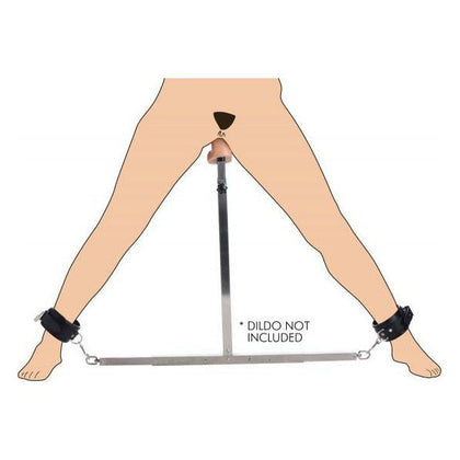 Introducing the ImpalerX Squat Anal Spreader Bar and Cuffs Set: Model X1 - Ultimate Pleasure for All Genders - Unleash the Power of Intense Pleasure in Black