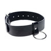 Masterful Pleasure: Wide O-ring Leather Collar - Model X1 - Unisex - Neck & BDSM - Adjustable - Adult Naughty Store