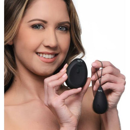 Bang! 10x Silicone Vibrating Egg - Model EB-10X - Unisex Pleasure Toy - Black - Adult Naughty Store