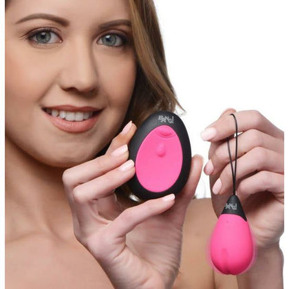 Bang! 10x Silicone Vibrating Egg - Model X1 - Pink - For Unisex Pleasure - Adult Naughty Store