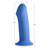 Introducing the SensaSilk Squeezable Thick Phallic Dildo - Model X1: The Ultimate Blue Pleasure Companion - Adult Naughty Store