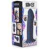 Introducing the SensaSilk Squeezable Thick Phallic Dildo - Model X1: The Ultimate Blue Pleasure Companion - Adult Naughty Store