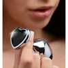 Dark Heart Gem Anal Plug - Medium | Model DH-AP-M | Unisex | Anal Pleasure | Black - Adult Naughty Store