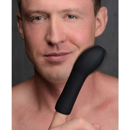 Introducing the SensaTouch™ 10X Vibrating Curved Silicone Finger Massager - Model ST-10XFM-BLK