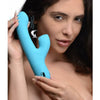 5 Star Silicone Pulsing and Vibrating Rabbit - Teal, Model 13x, Female G-Spot and Clitoral Stimulation - Adult Naughty Store