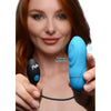 Introducing the Luxe Pleasure 7x Pulsing Rechargeable Silicone Vibrator - Model LP-2001B - Blue - Adult Naughty Store