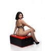 Introducing the Regal Pleasure Throne: Queening Chair Stool Red - The Ultimate BDSM Furniture for Exquisite Oral Pleasure