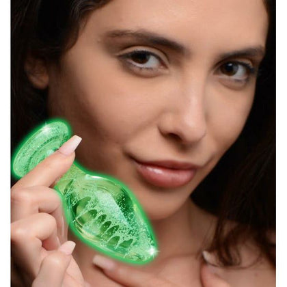 GlowXpert G-9000 Glass Anal Plug - Large | Unisex | Glow-in-the-Dark Green - Adult Naughty Store