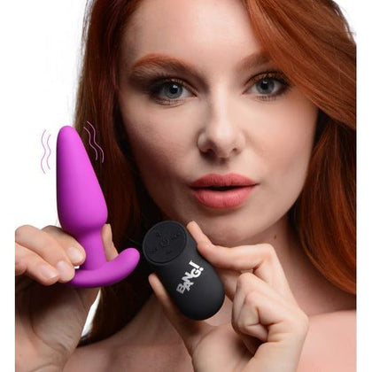 VelvetTouch™ 21x Vibrating Silicone Butt Plug - Model VT-21X - Unisex Anal Pleasure - Purple - Adult Naughty Store