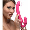 Revolver Slim Vibrating Strapless Strap-on - Model RS-7X - Women's Pleasure - Pink - Adult Naughty Store