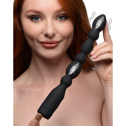 Viper Anal Beads Silicone Dual Motor Vibrator - Model VX-5000 - Unisex Anal Pleasure - Black - Adult Naughty Store