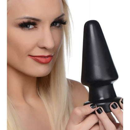 Introducing the PleasureMax X-1000 Large Anal Plug for Men and Women - Ultimate Satisfaction in Black - Adult Naughty Store