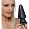 Introducing the PleasureMax X-1000 Large Anal Plug for Men and Women - Ultimate Satisfaction in Black - Adult Naughty Store