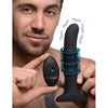 Thunder Plug Sliding Shaft Silicone Anal Plug - Model TP-1001 - Unisex Pleasure - Black - Adult Naughty Store