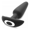 Whisperz Voice-Activated 10x Silicone Vibrating Slim Butt Plug with Remote Control - Model X1 - Unisex Anal Pleasure - Black - Adult Naughty Store