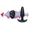 Whisperz Voice-Activated 10x Silicone Vibrating Slim Butt Plug with Remote Control - Model X1 - Unisex Anal Pleasure - Black - Adult Naughty Store