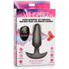 Whisperz Voice-Activated 10x Silicone Vibrating Slim Butt Plug with Remote Control - Model X1 - Unisex Anal Pleasure - Black - Adult Naughty Store