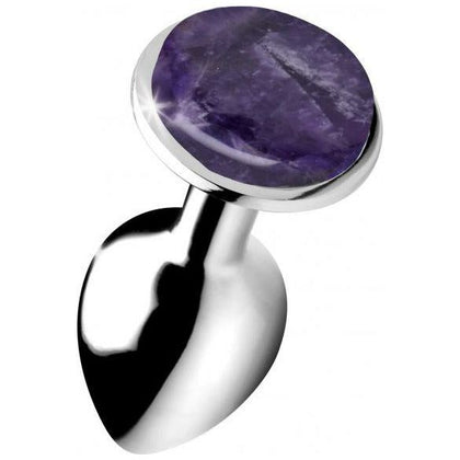 Introducing the Amethyst Pleasure Jewel - Small, a Luxurious Gemstone Anal Plug for Ultimate Backdoor Delight in Purple - Adult Naughty Store