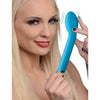 Introducing the SensaSilk™ 10x Silicone G-Spot Vibrator - Model GS-100 - For Women - Blue - Adult Naughty Store