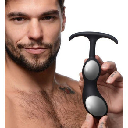 VelvetSilk Premium Silicone Weighted Prostate Plug - Model PPL-5001 - For Men - Intense Anal Stimulation - Black