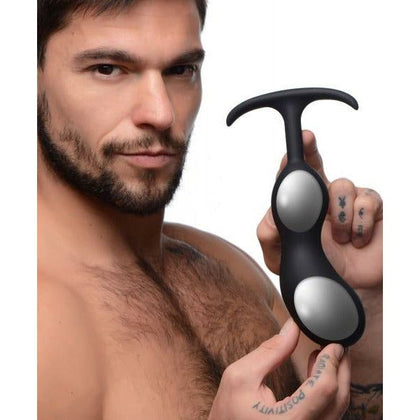 VelvetTouch™ XL Premium Silicone Weighted Prostate Plug - Model 17.2 - Male Anal Pleasure - Black
