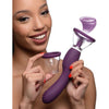 Introducing the PleasureMax Lickgasm 8x Licking And Sucking Vibrator for Women - Purple - Adult Naughty Store