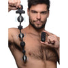 Dark Rattler 21x Vibrating Silicone Anal Beads With Remote - Model DR-21XABR - Unisex Pleasure - Black - Adult Naughty Store