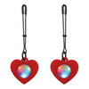 Silicone Light Up Heart Tweezer Nipple Clamps