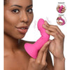 10X Squeezable Vibrating Dildo - Model X1 - Pink (For All Genders - Prostate and G-Spot Stimulation)