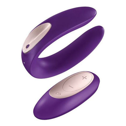 Satisfyer Double Plus Remote Partner Vibrator - The Ultimate Couples Pleasure Experience - Model D2P-1234 - Unleash Intense Pleasure and Connection - Purple