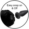 SnapOn Tailz Interchangeable Bunny Tail - Black: The Ultimate Pleasure Enhancer for Animal Play Enthusiasts
