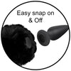 SnapOn Tailz Interchangeable Bunny Tail - Black: The Ultimate Pleasure Enhancer for Animal Play Enthusiasts - Adult Naughty Store