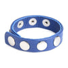 Leather Speed Snap Cock Ring - Blue - Adult Naughty Store