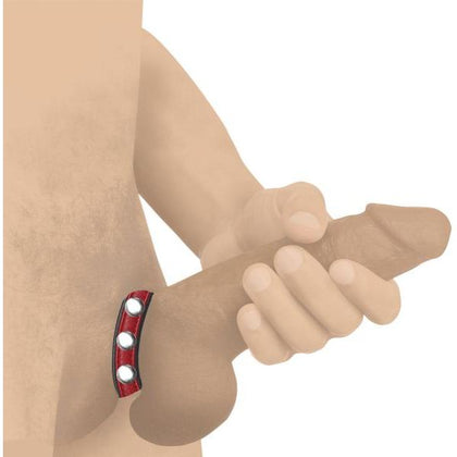 Strict Leather Red Speed Snap Cock Ring - Model RS-500 - Male Pleasure Enhancer - Red