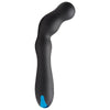 Velvety Smooth Black Silicone Beaded Prostate Vibrator - Model X12: Intense Pleasure for Men - Adult Naughty Store