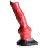 Hell-Hound Canine Silicone Dildo - Model X7: Ultimate Pleasure for All Genders - Red/Black - Adult Naughty Store